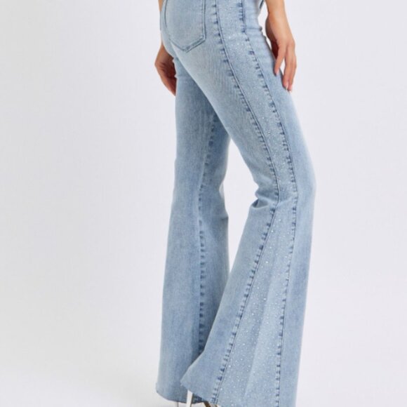 Judy Blue Sky Blue Wide Leg Jeans - Picture 3 of 4